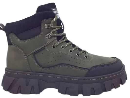 Good price Men's High Top Chunky Sole Work Boots Non-Slip Outdoor Ankle Boots online