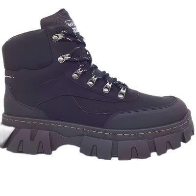 Good price Men's High Top Chunky Sole Work Boots Non-Slip Outdoor Ankle Boots online