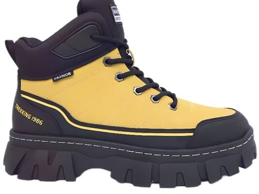 Good price Men's High Top Chunky Sole Work Boots Non-Slip Outdoor Ankle Boots online