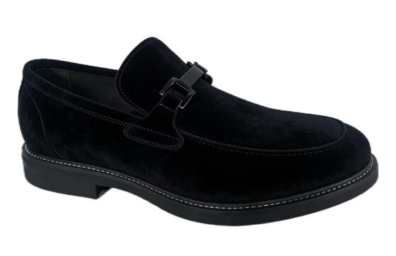Good price Men's Suede Loafers, Casual Slip-on Dress Shoes with Buckle Detail online