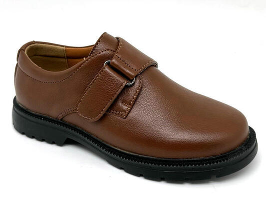 Good price Kids' Leather School Shoes with Hook & Loop Strap online