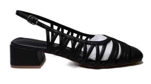 Good price Patent Lace-Up Slingback Pumps Women Pointed Toe Thin Kitten Heel Sandals Party Dress Heels online