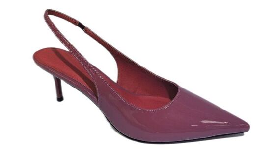 Good price Patent Leather Slingback Pumps Women Pointed Toe Thin Stiletto Heel Backless Dress Heels For Party Dating online