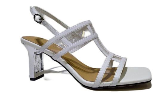 Good price Women Multi Thin Strap Slingback Heel Sandals, Square Open Toe Block Heel Ankle Buckle Summer Dress Shoes online