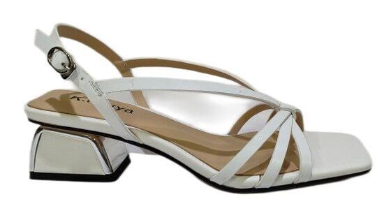 Good price Women Multi Thin Strap Slingback Heel Sandals, Square Open Toe Block Heel Ankle Buckle Summer Dress Shoes online