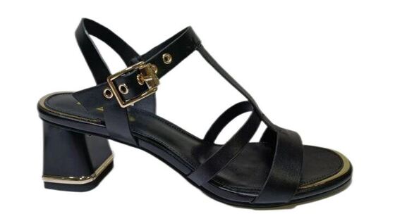 Good price Women Metal Trim Block Heel Slingback Sandals, Adjustable Buckle Ankle Strap Open Toe Summer Dress Shoes online